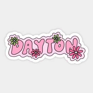 Dayton Ohio Pastel Floral Sticker